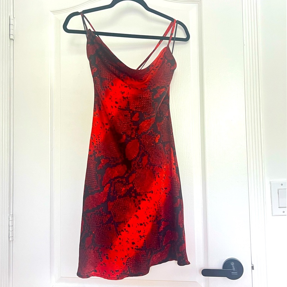 Snakeskin Mini Dress